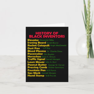 Carte Histoire Des Inventeurs Noirs Mois De L'Histoire N