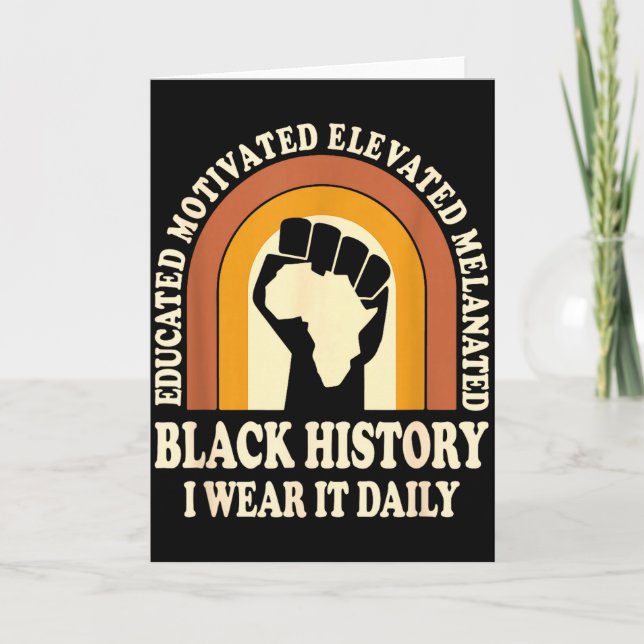 Carte Histoire des Noirs Je le porte quotidiennement Fie (Devant)