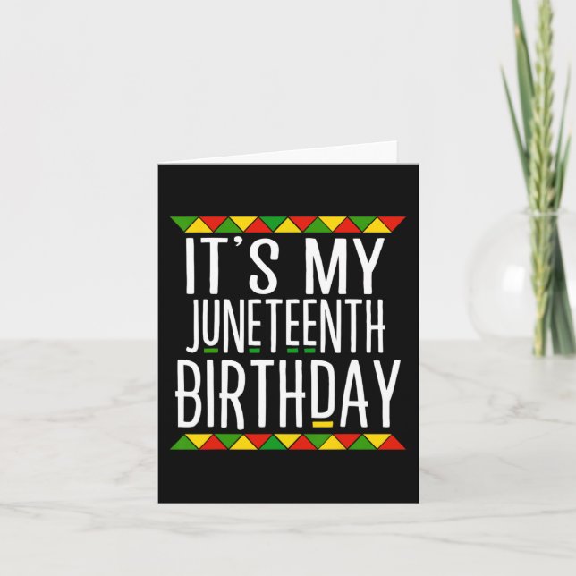 Carte Histoire noire C'est mon 19e anniversaire (Devant)