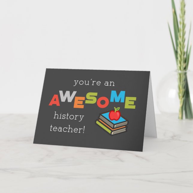 Carte Histoire Professeur Appréciation Jour Livres stupé (Devant)