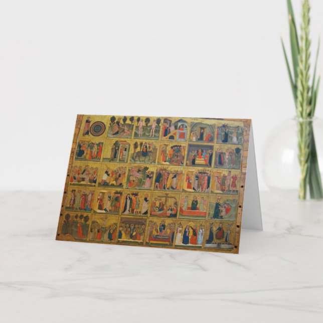 Carte Histoires bibliques du 14ème siècle - Vérone, (Devant)