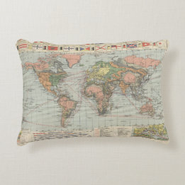 Carte historique 1920 le principal Coussin du mond