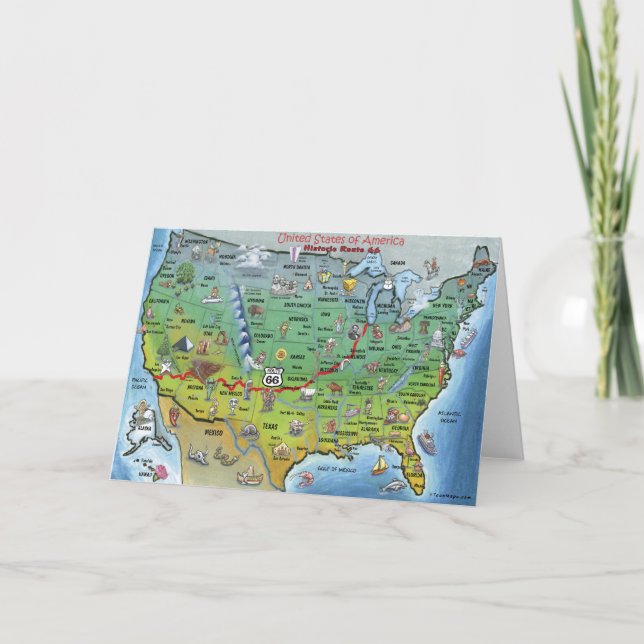 Carte historique de bande dessinée de l'itinéraire (Devant)