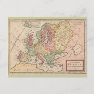 Carte historique de l'Europe 1721