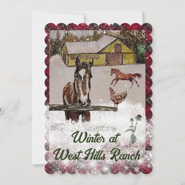 CARTE HIVER AU RANG WEST HILLS (Devant)