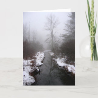 Carte Hiver de colline de lac, NY