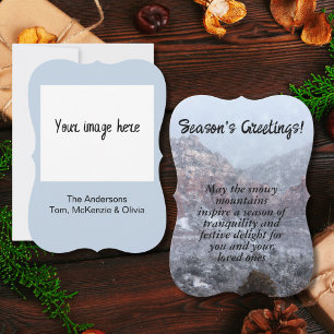 Carte Hiver Montagnes neigeuses Vacances personnalisées