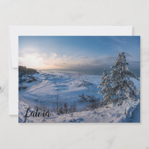 Carte Hiver neigeux Côte balte