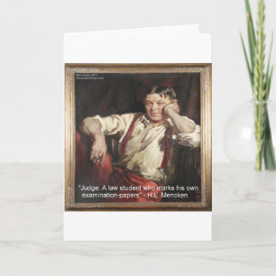 Carte HL Mencken Graphique & Citation sur les juges