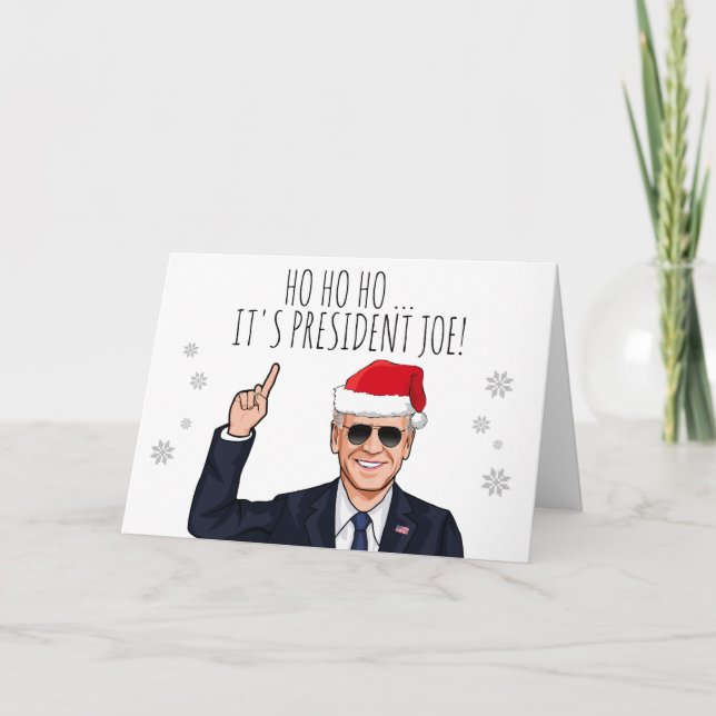 CARTE HO HO, C'EST LE PRÉSIDENT JOE (Devant)