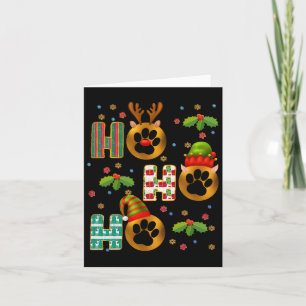 Carte Ho Ho Ho Paw Noël Vétérinaire Technicien
