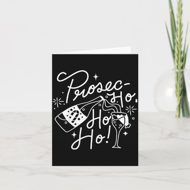 Carte Ho Ho Ho Prosecco Christmas Tee Funny Wine Lover H (Devant)