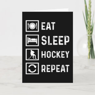 Carte Hockey amusant Joueur de hockey sur glace Idée cad