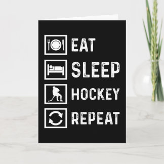 Carte Hockey amusant Joueur de hockey sur glace Idée cad