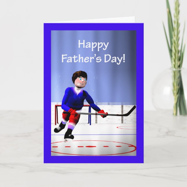 Carte Hockey de fête des pères des heures (Devant)