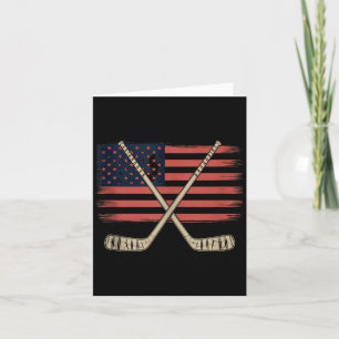 Carte Hockey Drapeau Américain