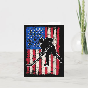 Carte Hockey Drapeau Américain