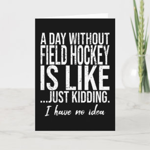 Carte Hockey sur gazon, cadeau sportif amusant