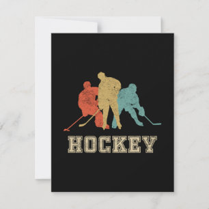 Carte Hockey sur glace de style Vintage classique