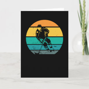 Carte Hockey sur glace Idée cadeau du joueur Retro