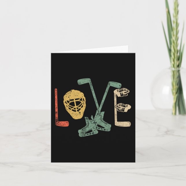 Carte Hockey sur glace Saint-Valentin pour les amoureux  (Devant)