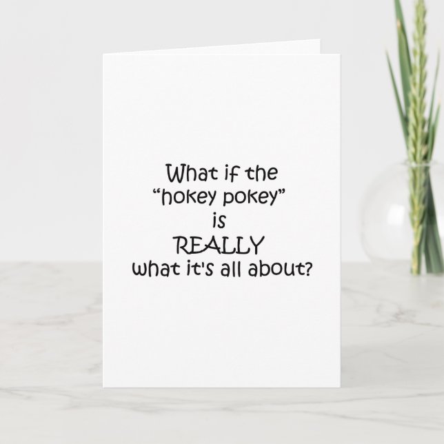 Carte Hokey Pokey Drôle Design (Devant)