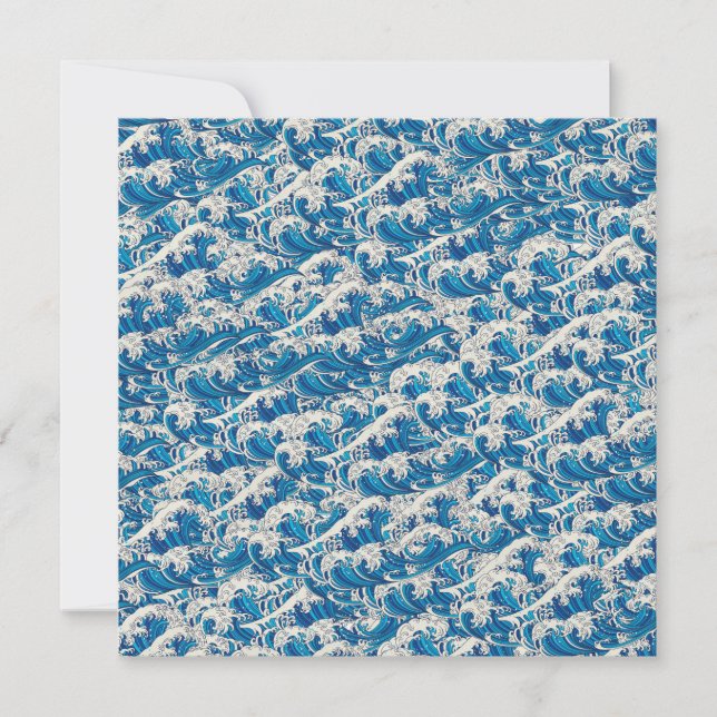 Carte Hokusai la Grande vague Motif Nautique (Devant)