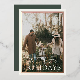 Carte Holiday Simplicity Foil Photo Holiday
