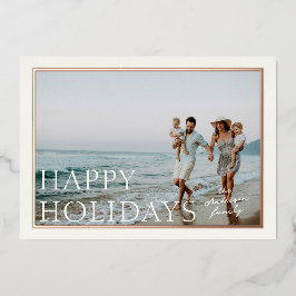 Carte Holiday Simplicity Foil Photo Holiday