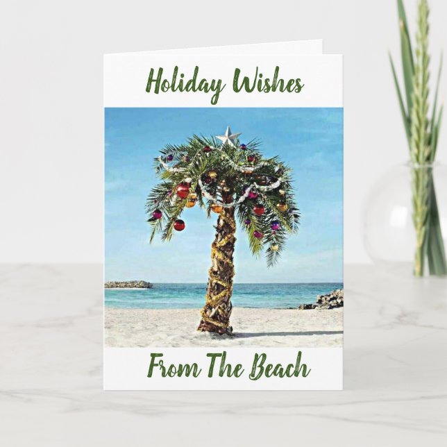 CARTE HOLIDAY WISHES FROM ***THE BEACH**** (Devant)