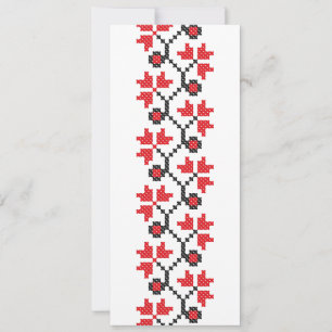 Carte Holly Berries Design croix de fleur rouge