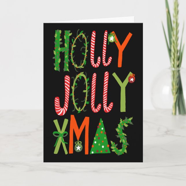 Carte HOLLY JOLLY Sweet Holiday Noël (Devant)