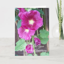Carte Hollyhocks 65e anniversaire Mariage personnalisé