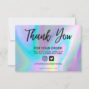 Carte Holographique Couleur Maj Merci Média Insertion