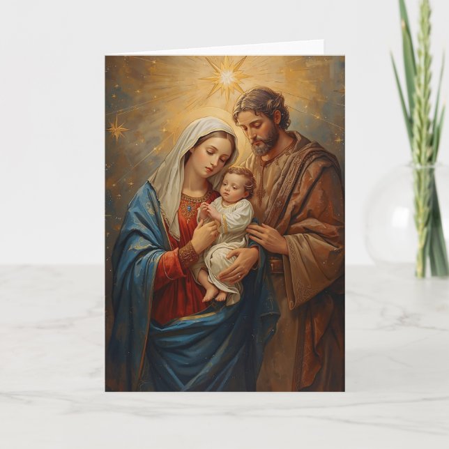Carte Holy Family Christmas Greeting Card (Devant)