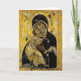 Carte Holy Mother Mary Kyiv Madonna Icon Card Ukrainian