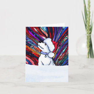 Carte Holy Night Christmas Westie Pup