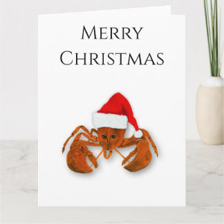 Carte Homard Père Noël maritime