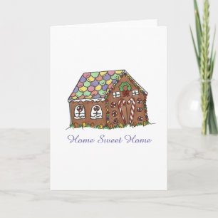 Carte Home Sweet Home Pain d'épices Maison Maison Ménage