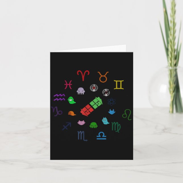 Carte Homestuck Emblems Zodiac Signs Funny Men Women Kid (Devant)
