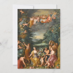 Carte Hommage à la déesse Flora, Fête des Dieux