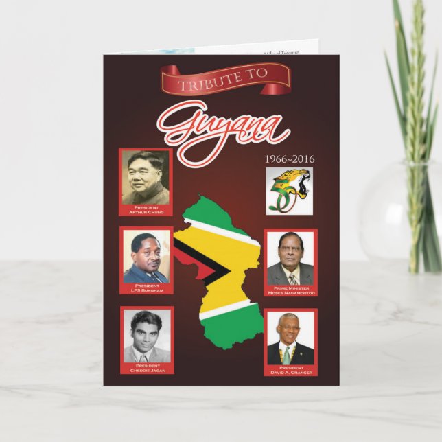 Carte Hommage au Guyana 50e anniversaire de l'indépendan (Devant)