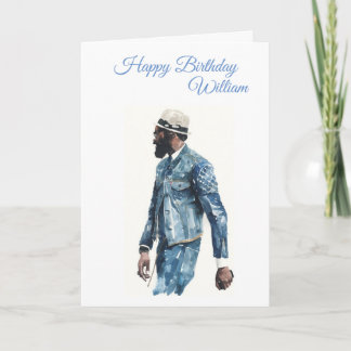Carte Homme afro-américain - Anniversaire