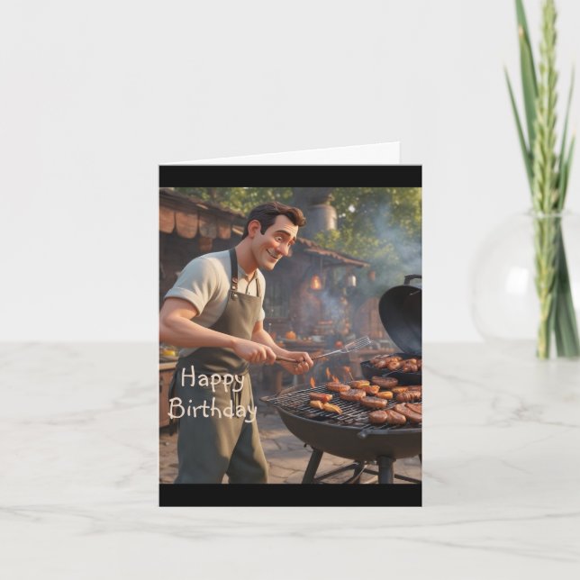 Carte Homme barbecue (Devant)