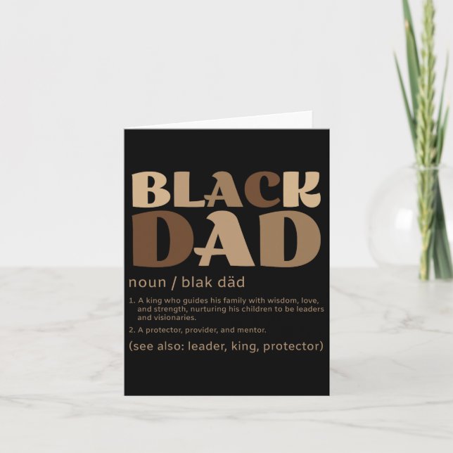 Carte Homme Black Papa Melanin Définition Africain Améri (Devant)