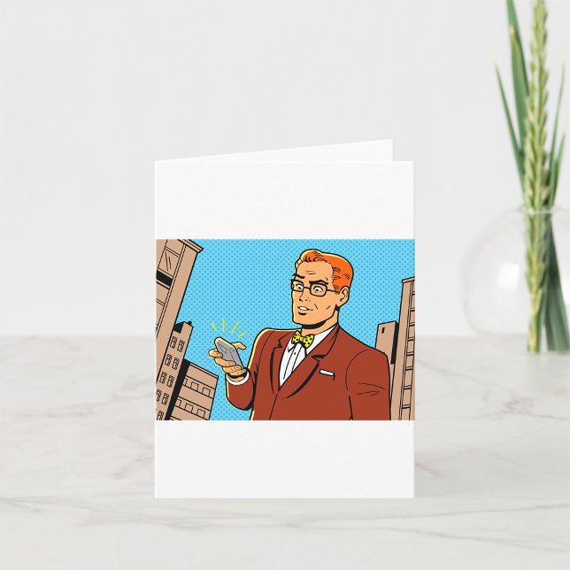 Carte Homme Comique Avec Cellulaire (Créateur téléchargé)