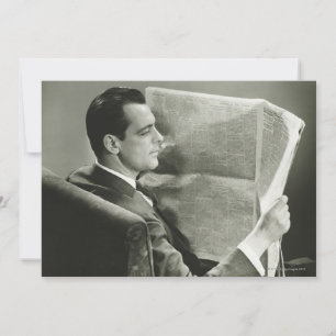 Carte Homme d'affaires lisant le journal