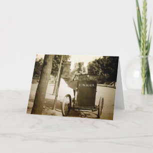 Carte homme de courrier des années 1900