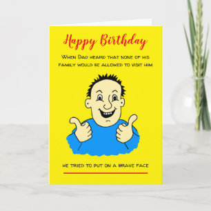 Carte Homme de dessin animé Visage courageux Anniversair