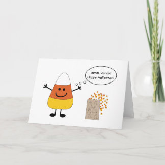 Carte Homme Halloween Candy Corn